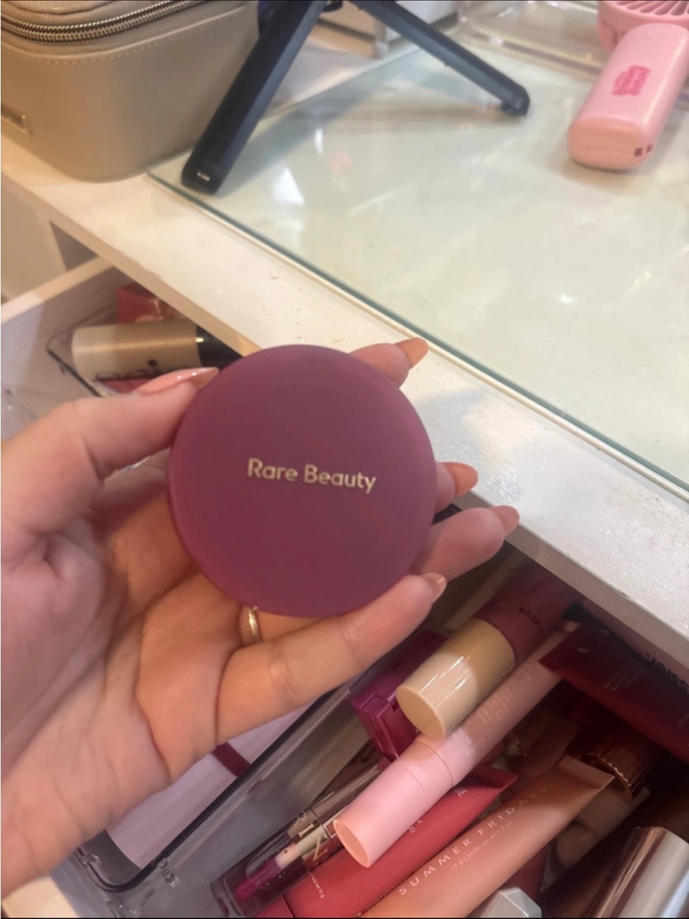 Rare Beauty Blush Compact — Deep Plum Pink